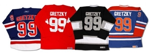 Collection of (4) Wayne Gretzky Signed Jerseys